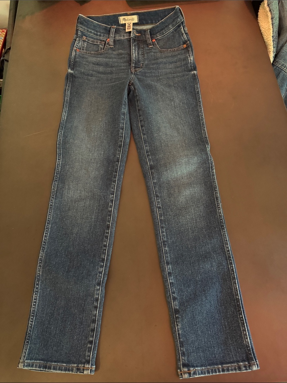 Madewell Straight Leg Jeans in Dark Indigo Wash